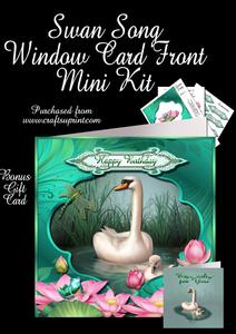 Swan Song Window Card Front Plus Gift Card