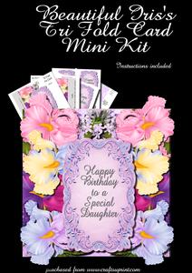 Pretty Iris Tri Fold Card