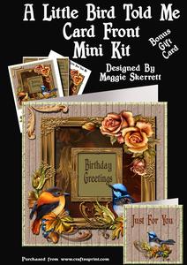 A Little Bird Told Me Card Front and Gift Card