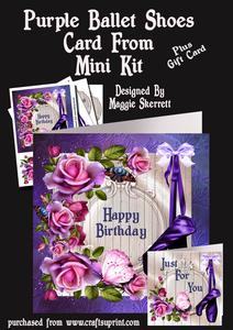 Pretty Purple Ballet Shoes Plus Gift Card