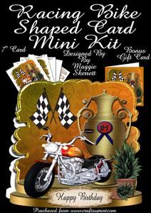 Racing Bike Birthday Card Plus Gift Card