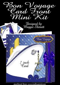Bon Voyage Card Front Mini Kit