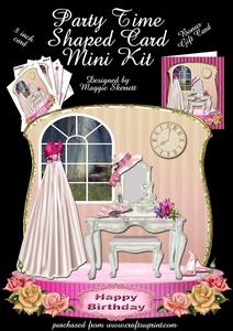 Party Time Shaped Birthday Card Plus Bonus Gift Card