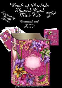 Book of Orchids Shaped Card Plus Gift Card