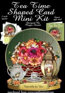 Tea Time Shaped Card Mini Kit Plus Gift Card