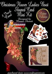 Vintage Christmas Boot Plus Gift Card
