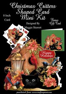 Christmas Critters Shaped Card Plus Gift Card