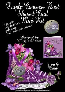 Purple Glitter Converse Boots Plus Gift Card