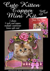 Cute Kitten Topper Plus Gift Card