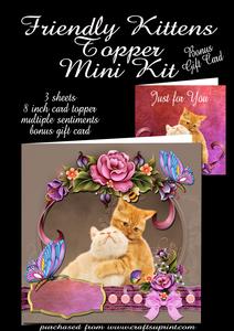 Cute Pair of Kittens Card Front and Gift Card