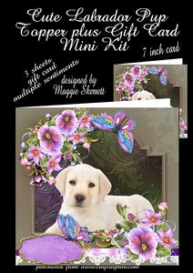 Cute Labrador Pup Card Front Plus Gift Card