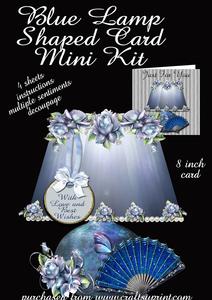 Blue Lamp Shaped Card Plus Gift Card