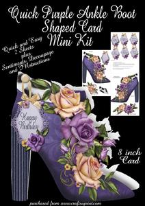 Quick Purple Boot and Roses Mini Kit