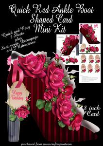 Quick Red Boot and Roses Mini Kit