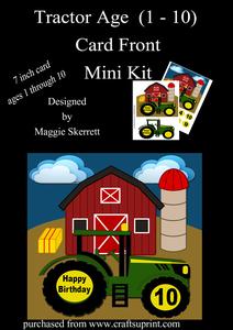 Tractor Age Card - Ages 1 - 10 - Mini Kit
