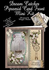 Dream Cathcher Pyramid Card Front Mini Kit