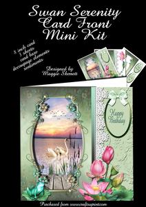 Swan Serenity Pyramid Card Front Mini Kit
