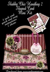 Shabby Chic Handbag Shaped Card 2 Mini Kit