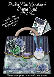 Shabby Chic Handbag Shaped Card 4 Mini Kit