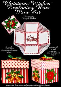 Christmas Wishes Exploding Box Card with Insert