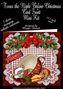 `twas the Night Before Christmas Card Front Mini Kit