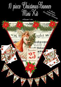 10 Piece Christmas Banner Set