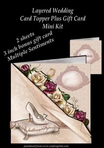Layered Wedding Card Plus Gift Card