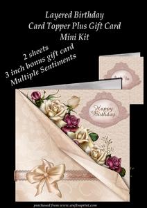 Layered Birthday Card Plus Gift Card