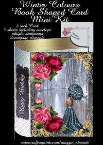 Winter Tones Book Shaped Card Mini Kit with Envelope