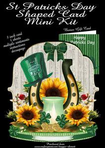 St Patricks Shaped Card Plus Gift Card