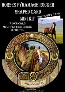 Horse Rocker Shaped Card Plus Bonus Gift Card