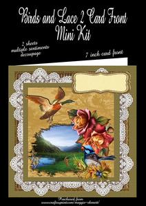Birds and Lace Series Card Front Mini Kit #2