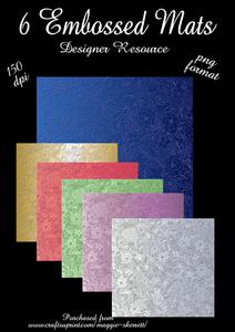 Set of 6 Embossed Mats