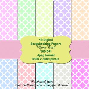 Gone East Digital Scrapbook Papers