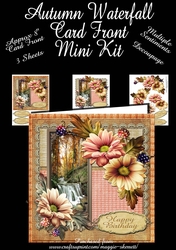 Waterfall Autumn Card Front Mini Kit