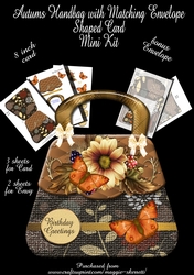 Autumn Handbag Shaped Card with Bonus Envelope Mini Kit
