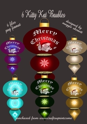 Kitty Kat Christmas Baubles