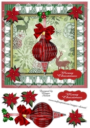 Red Bauble Christmas Card 