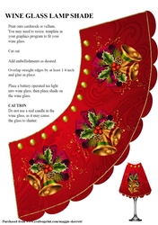 Red Christmas Wine Glass Lampshade