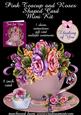 Pink Tea Cup and Roses Shaped Card Mini Kit