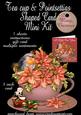 Tea Cup and Pointsettias Shaped Card Mini Kit