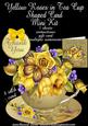 Yellow Roses and Tea Cup Shaped Card