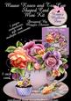 Mauve and Pink Roses and Tea Cup Shaped Card