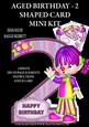 Age Birthday - Age 2 - Shaped Card