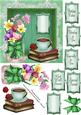 Green Floral 6 Inch Topper