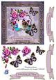 Kittens and Mauve Roses 6 Inch Card Front