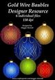 Golden Wire Wrapped Christmas Baubles