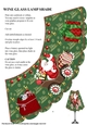 Green Christmas Wine Glass Lampshade