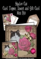 Shadow Cat 6 inch Card Topper, Insert, Gift Card, and Envelope Mini Kit