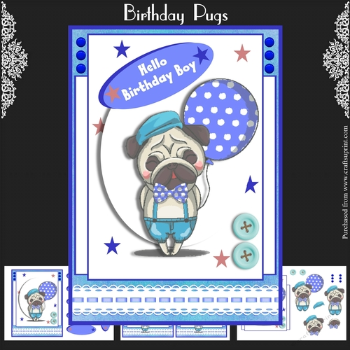Birthday Pugs